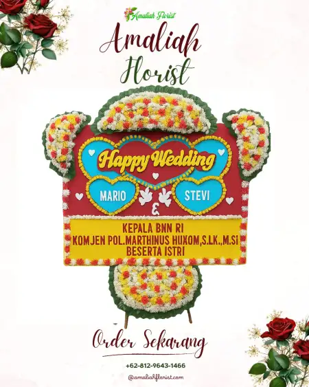 Papan Bunga Pernikahan Krapyakrejo